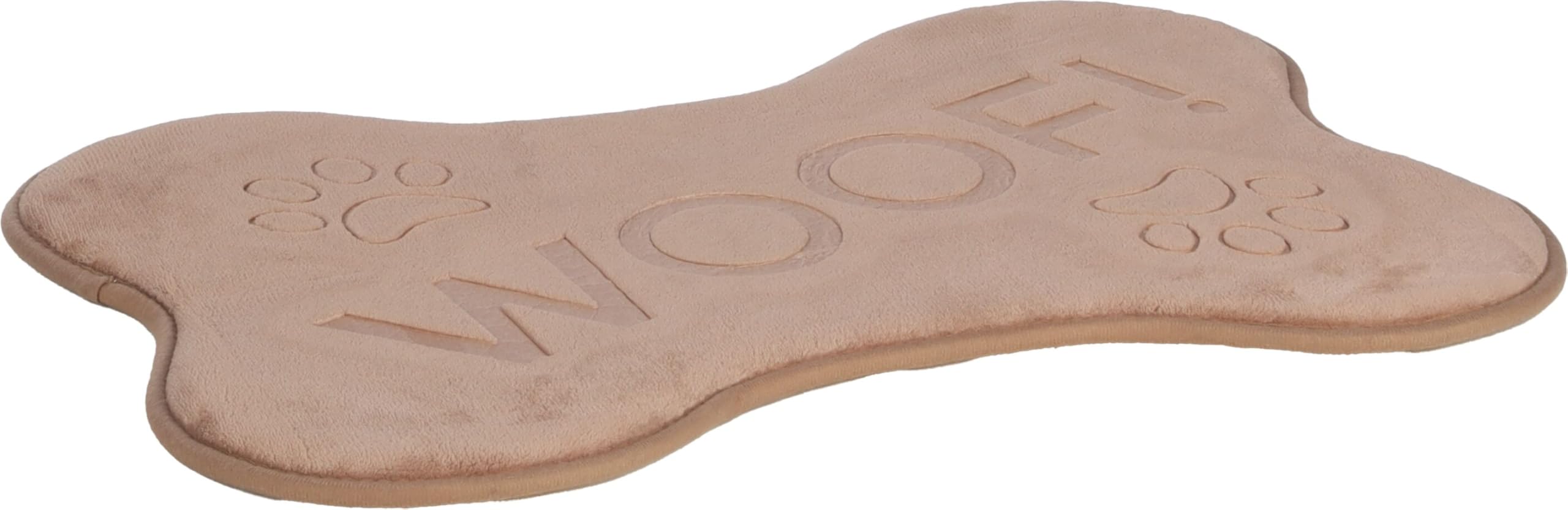 cuccia cane - cuscino ortopedico per cane e gatto in memory foam - cuscino Mador a forma di osso beige - lavabile - fondo antiscivolo - 70 x 50 cm - Flamingo