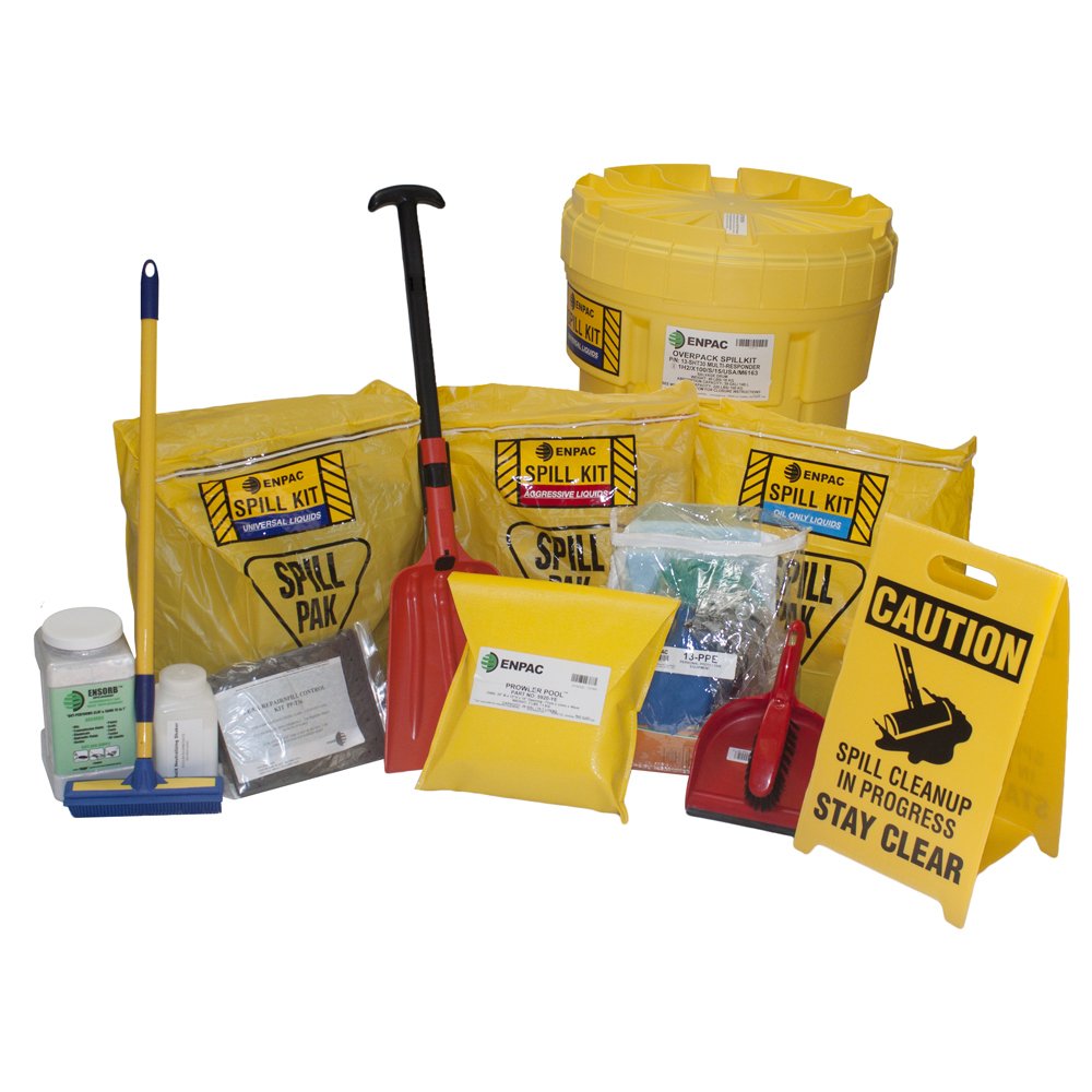 Enpac 30-Gallon Multi-Responder SHT Spill Kit, Yellow, Universal, Aggressive, and Oil Absorbents