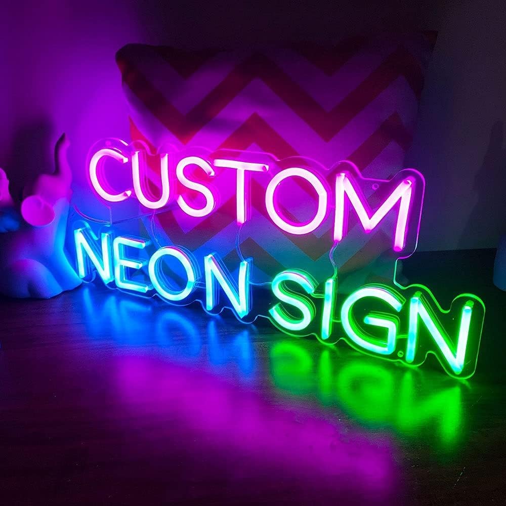 Cartel de neón personalizado, LED de acrílico grande, decoración de pared para dormitorio, barra de boda, fiesta al aire libre