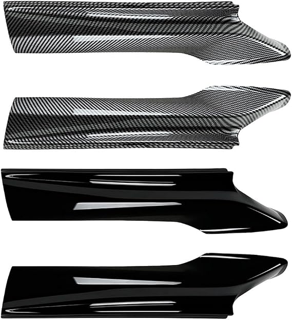 Bumper Side Spoiler Lip Splitter Trim for BMW 5 Series For F10 F11 M Sport Front Bumper Helps Protect Body Kit and Improve Aerodynamics (Carbon Look)