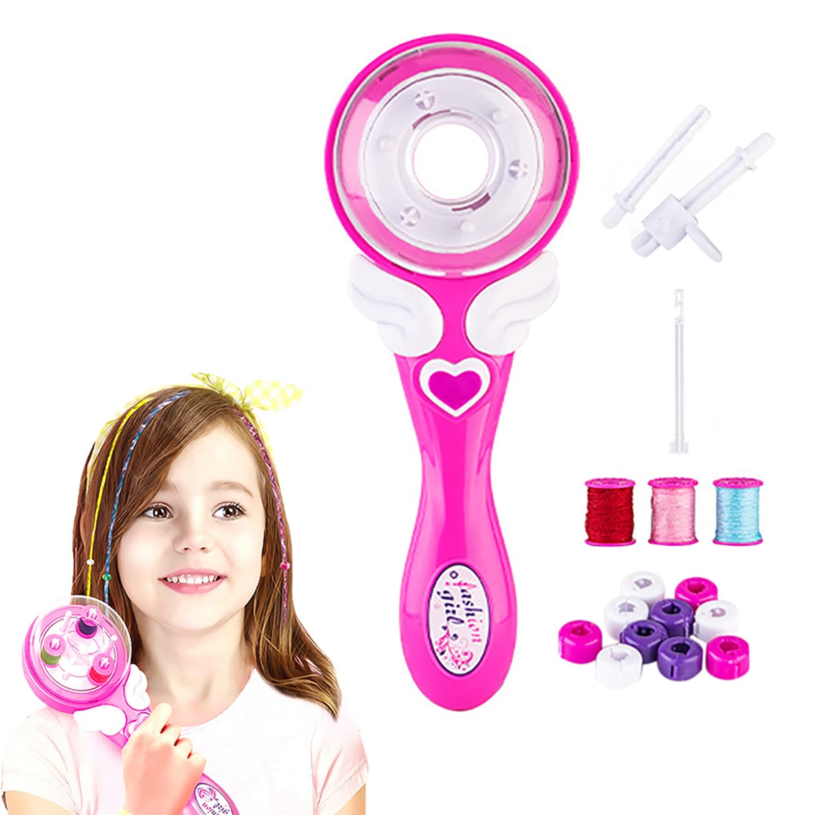 Trenzador automático de cabello para niños, máquina eléctrica de trenzado, kit de herramientas de peinado para decoración de cabello, herramienta de trenzado de cabello trenzado para niñas pequeñas