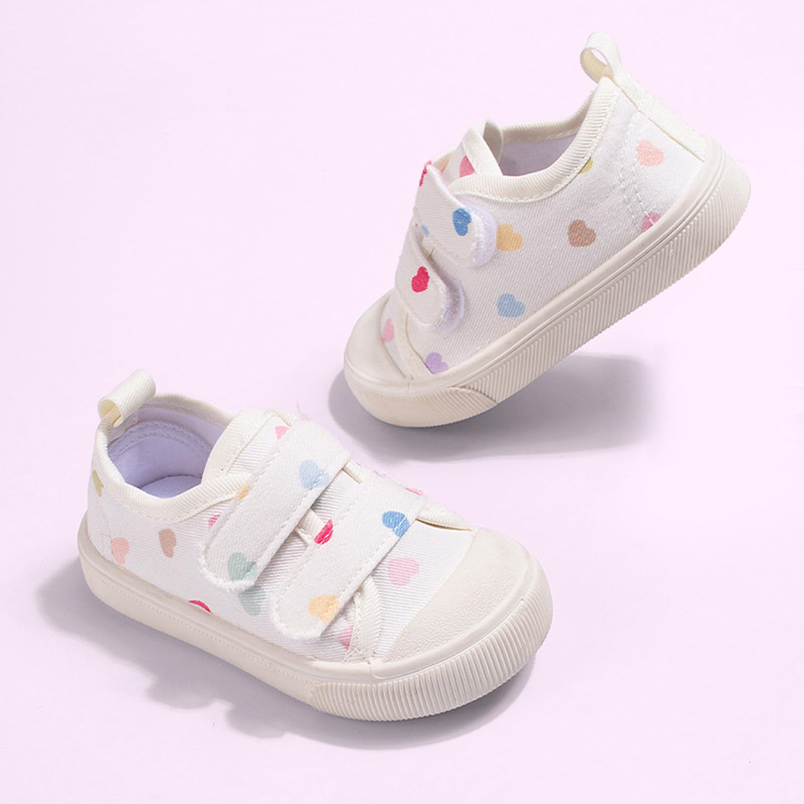 Zapatilla Niña Goma Zapatillas Niña Punta Resistente Casual Lona Deslizar Antideslizante Ligero Cómodo Cada Día Caminar Jugar Sneakers Primavera Trainers