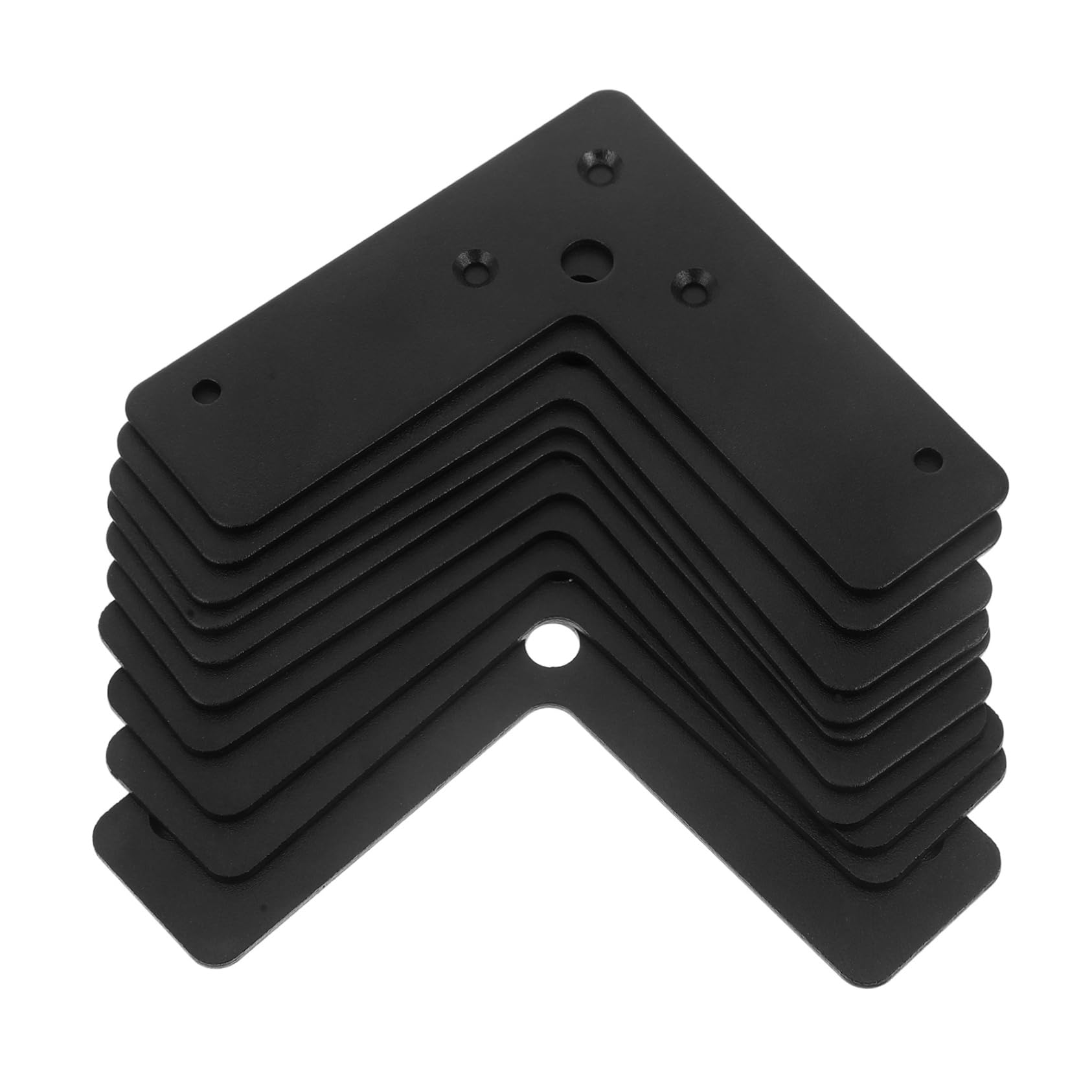 Staffe Angolari l Nere in Ferro 10 Pezzi per Rinforzo Mobili | Montaggio Semplice, Supporto Stabile per Tavoli e Arredi, Formato 4×4×1¼ Spessore 2mm