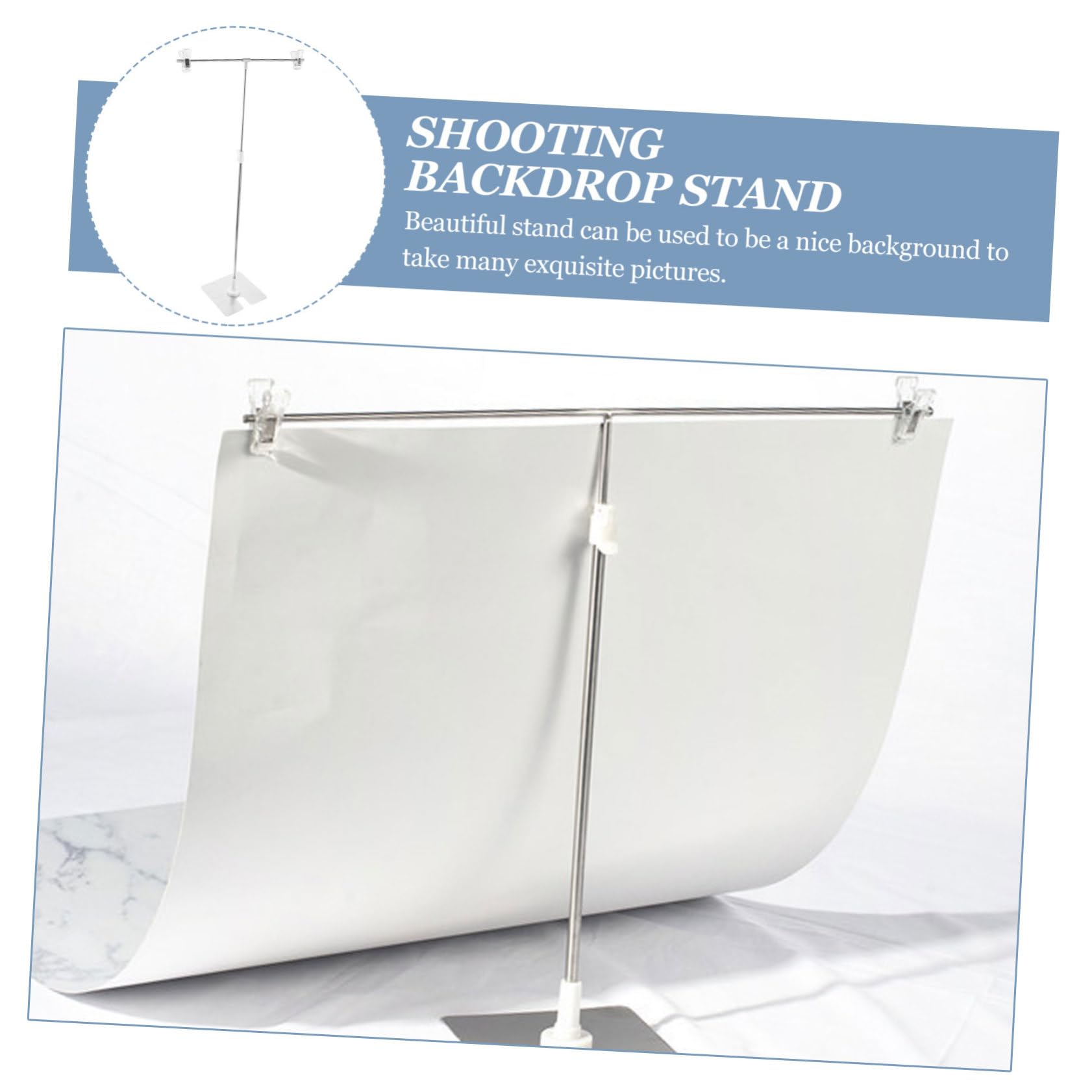 Parliky 2pcs Simple Design Mini Background Frame Support Multi-purpose for Photo/video Studio