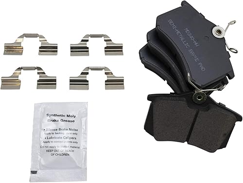 Miniatura 3 de TRQ Kit de pastillas de freno delanteras y traseras y rotores Kit de productos químicos de freno Pastillas de freno Rotor de freno semimetálico