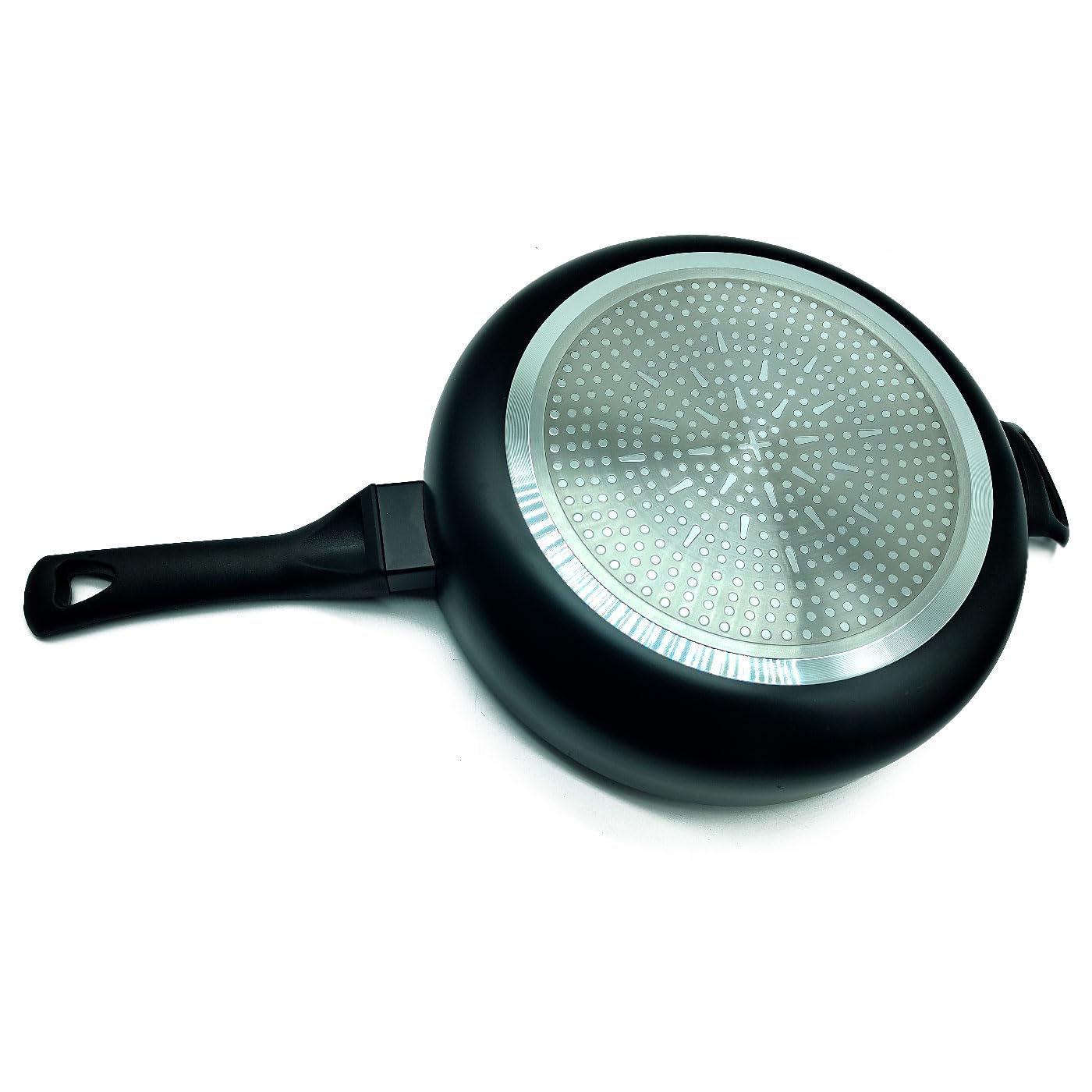 Tradineur - Sauteuse Poêle profonde à induction rapide anti-adhésive, avec manche en silicone, convient pour induction, gaz, électricité et vitrocéramique, Ø 32 cm
