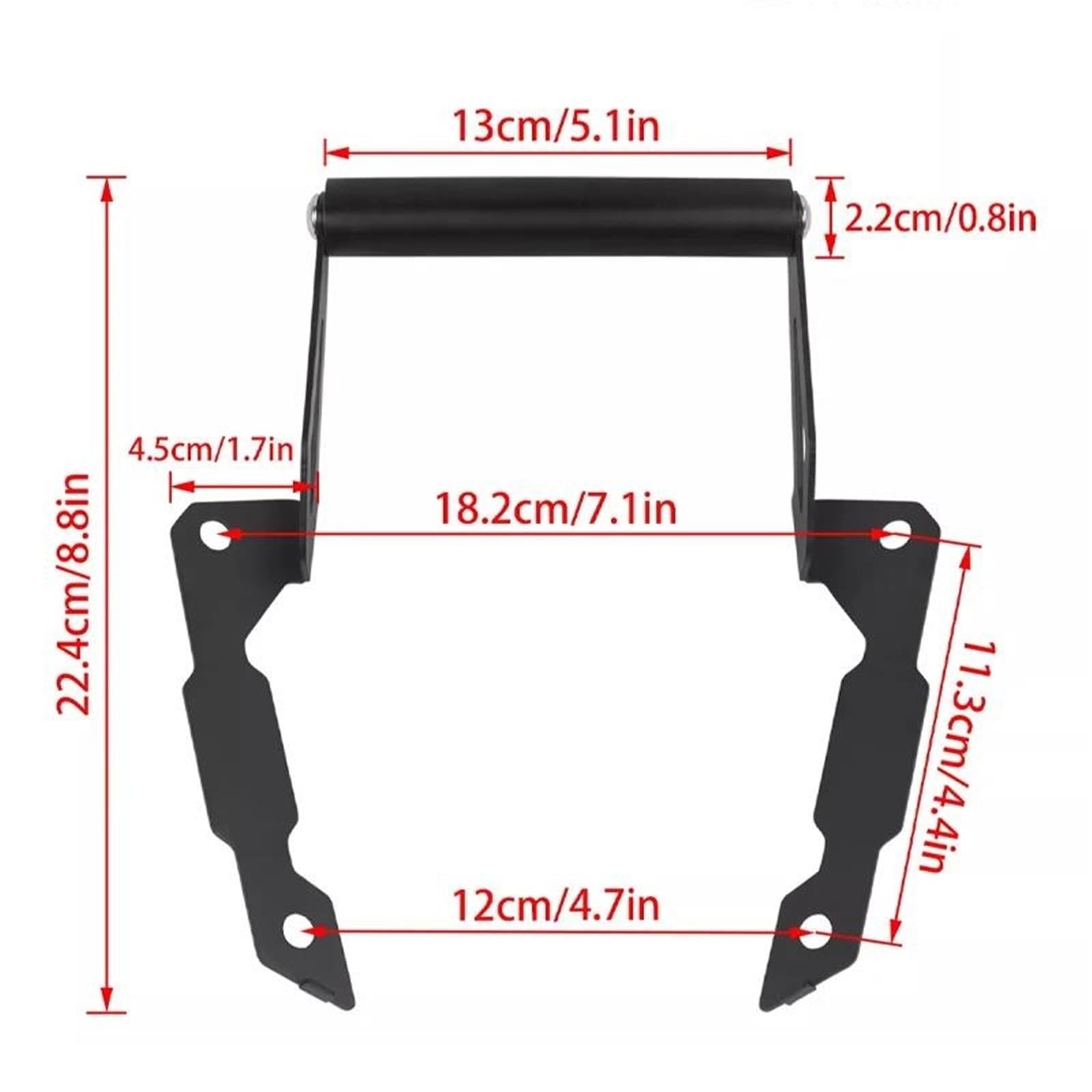 GPS Navegación Soporte Poste Soporte De Navegación GPS para Motocicleta para H&Onda XL 750 Transalp 2023 2024 2025 XL750, Soporte para Teléfono Móvil. Soporte navegación GPS(Negro 2)