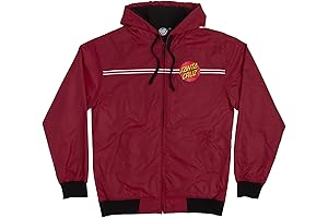 Santa Cruz Men's Hooded Windbreaker Jacket - Perfect for Skateboarding and Casual Wear
