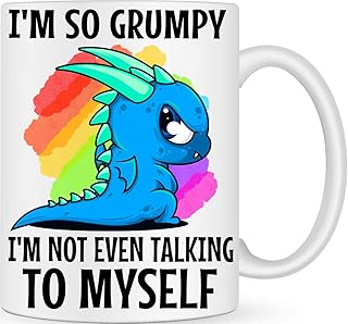 Grumpy Dragon Lover Novelty Coffee Cup - Personalised Coffee Mug Funny Gifts for Men & Women - Best Friend Gift - Funny Mugs for Work Colleagues - Birthday Gifts for Him & Her - Rude Mugs for Dad