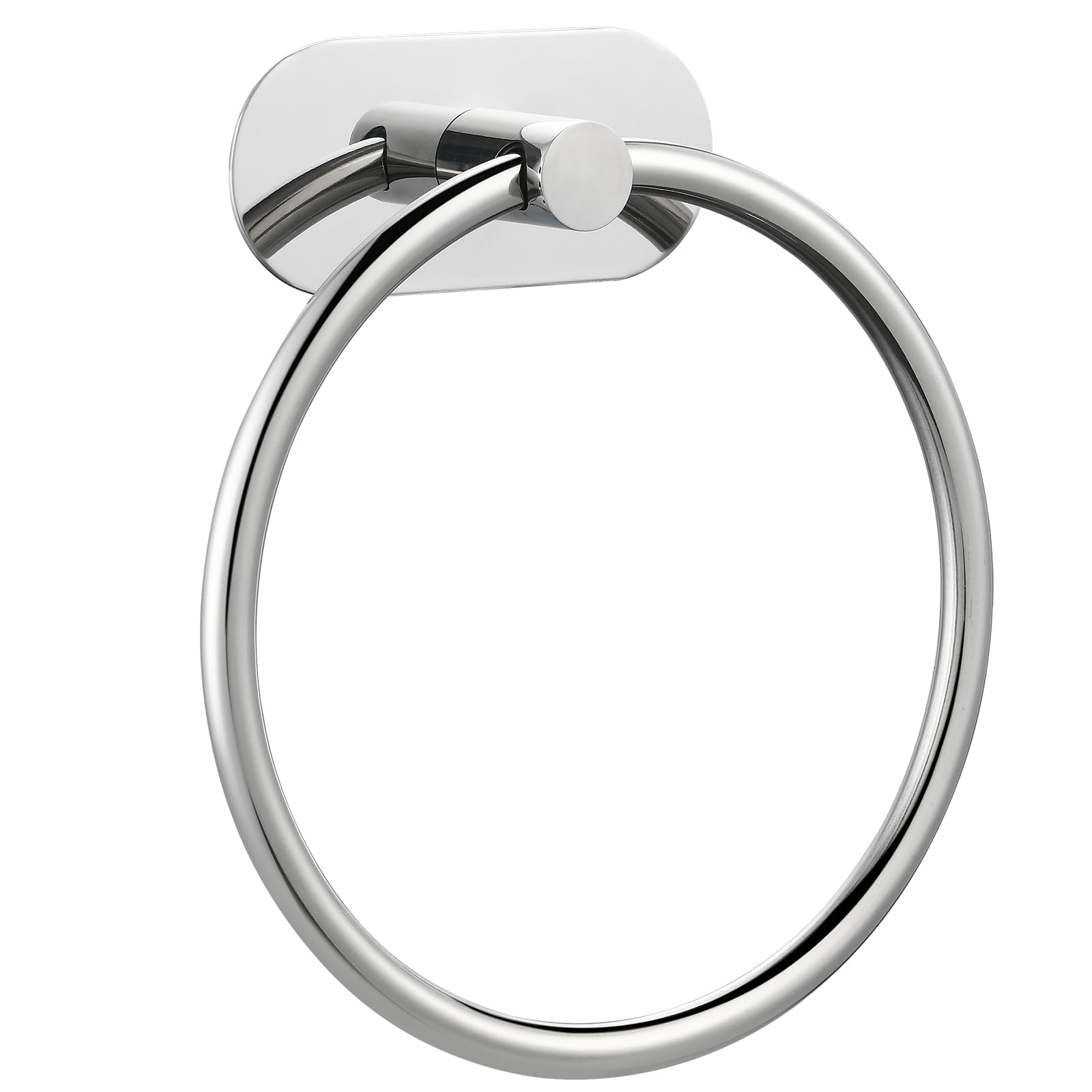 Anillo de Toalla Autoadhesivo para baño, Colgador de Toallas de baño y Cocina montado en la Pared con Adhesivo Fuerte, Soporte de Toalla de Mano de Acero Inoxidable sin taladrar, Organizador Cromo