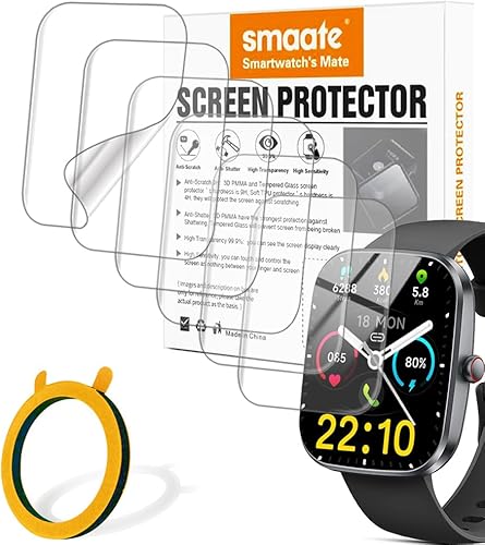 smaate Screen Protector Compatible with Kuizil T70 1.91 inches Smart Watch, Soft