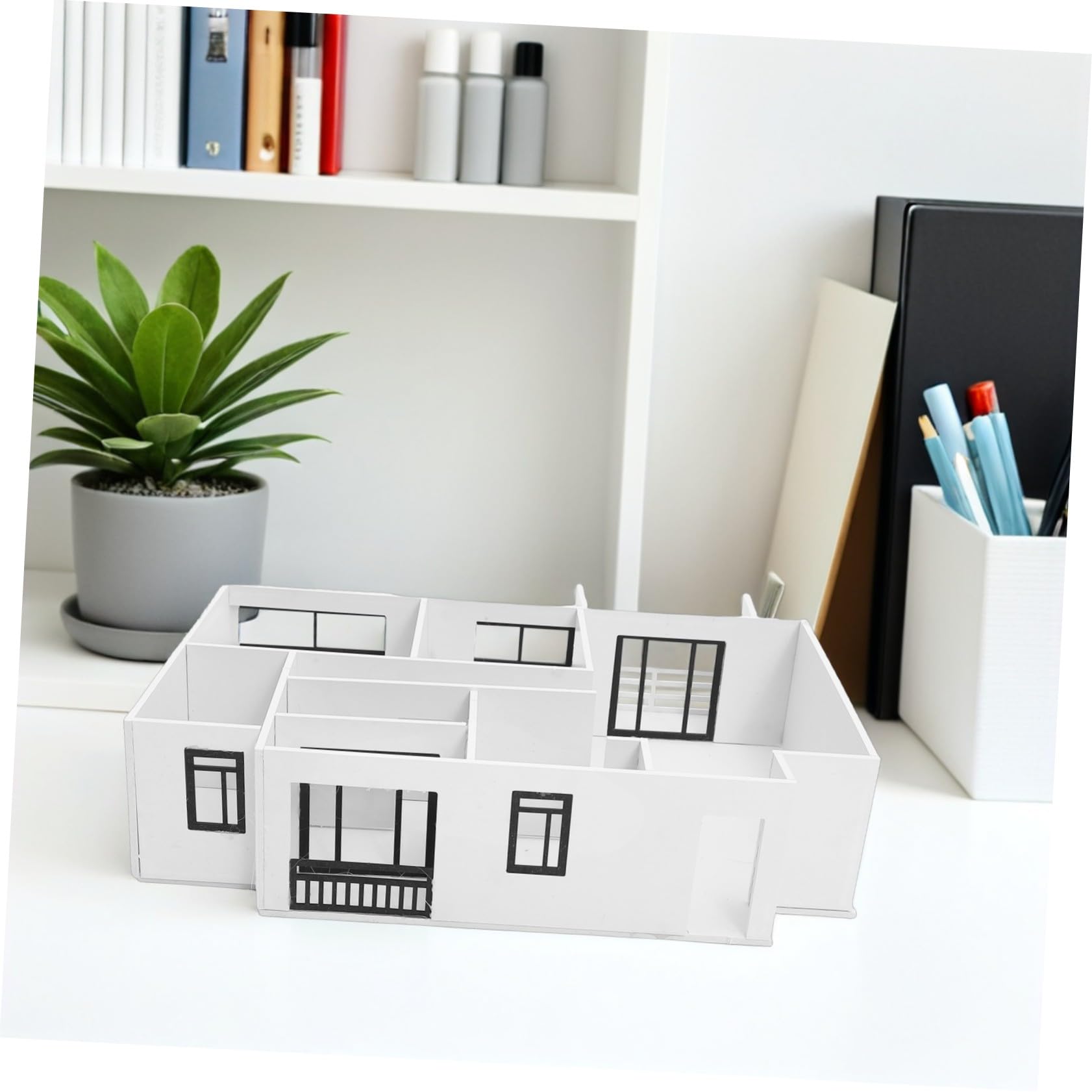 KONTONTY 1:25 Selbstgemacht Architekturmodell Miniaturhaus Bausatz Unfertiges Wohnungsmodell Satz Bausatz mit Architekturmodellmaterial Bastelset für Modellbau Lernzwecke