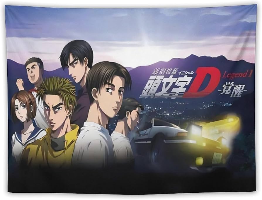 Amazon.co.jp: Lisianthus頭文字d イニシャルd タペストリー 壁掛け絵