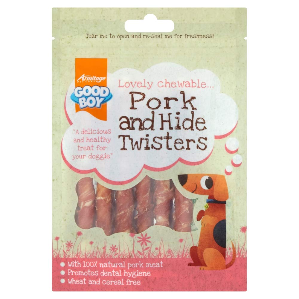 Good BoyPork And Hide Twisters, 60g