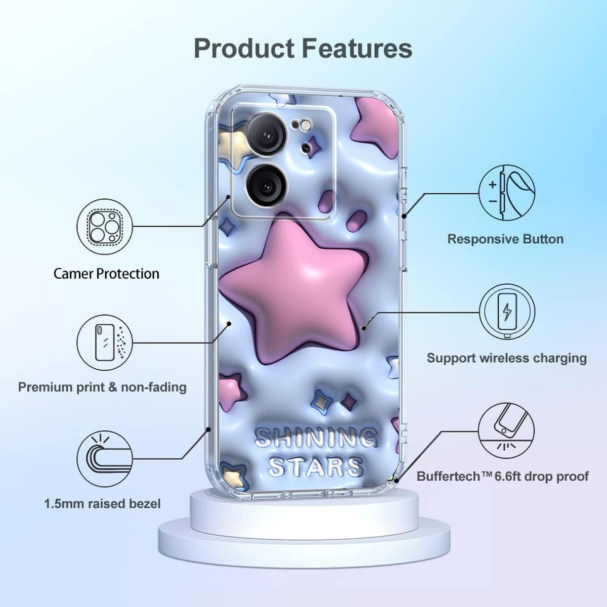 MOJIA Custodia per Xiaomi 15T Pro, Ultra Sottile Morbido TPU