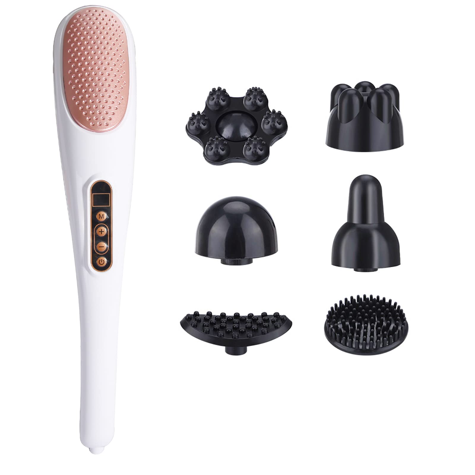 BURDEAN Cordless Handheld Back Massager, Rechargeable Deep Tissue Percussion Massager for Muscles, Back, Foot, Neck, Shoulder, Leg, Calf Pain Relief - Portable Electric Full Body Massagers