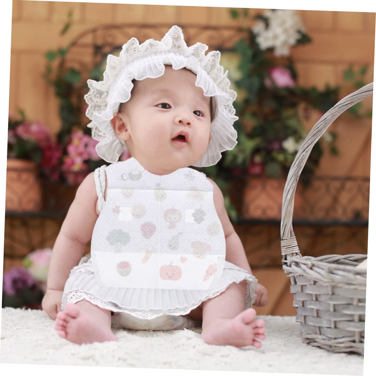 Abaodam 60stücke Wiederverwendbar Babylätzchen Saugfähige Und Wasserdichte Lätzchen Für Neugeborene Praktische Einmal-lätzchen Mit Verstellbarem Design Für Babygrößen Für Zuhause