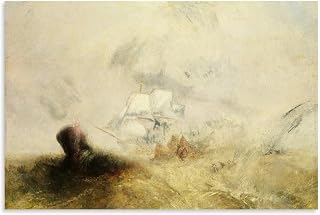 J.M.W.Turner Whalers Wall Art Prints Paintings Artworks Canvas Room Aesthetic Wall Art Prints Home Modern Decor Gifts Unframe-style 08x12inch(20x30cm)