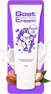 Goat Milk Moisturizing Cream with Argan Oil100ml, Suitable for dry itchy or sensitive skin, Made in Australia