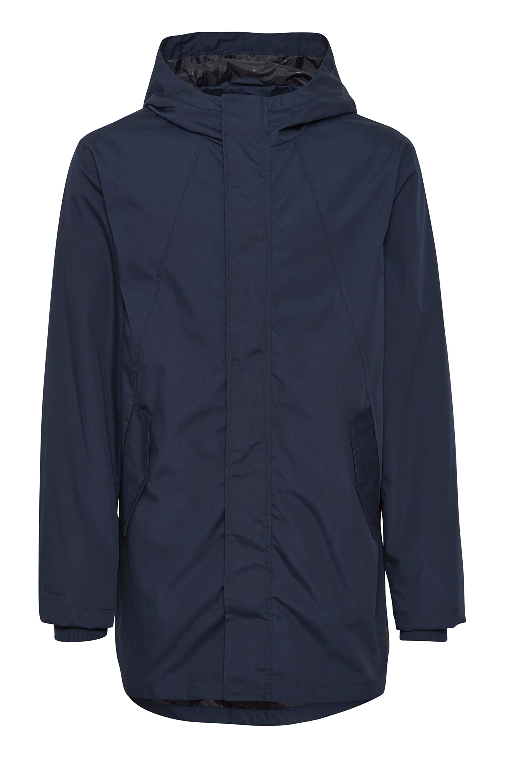 !Solid SDElan Herren Übergangsjacke Herrenjacke jacke Regenmantel mit Kapuze und Reißverschluss mit Druckknopfleiste unifarben Regular Fit Robuste Baumwoll-polyester-Qualität