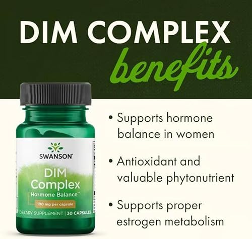 Miniatura 4 de Swanson Dim Complex (diindolilmetano) 100 miligramos 30 cápsulas (1 paquete)