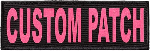 Dogline Parche personalizado con letras con brillantina para perro, chaleco, arnés o collar, parches personalizables con texto brillante