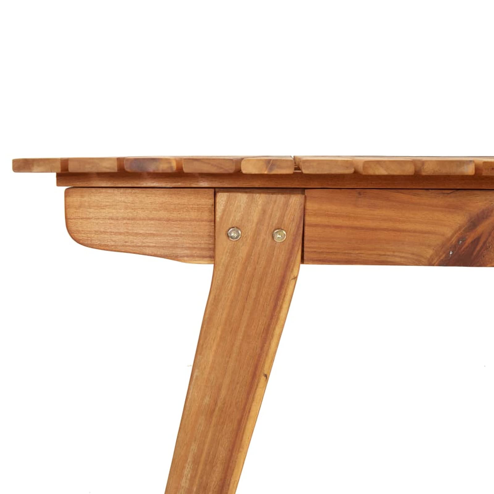 Tuin Eettafel 200x90x74 Cm Massief Acacia Hout - Met Visgraatpatroon Lamellen