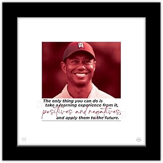 Trends International Gallery Pops Tiger Woods - Quote Future Wall Art, Black Framed Version, 12" x 12"