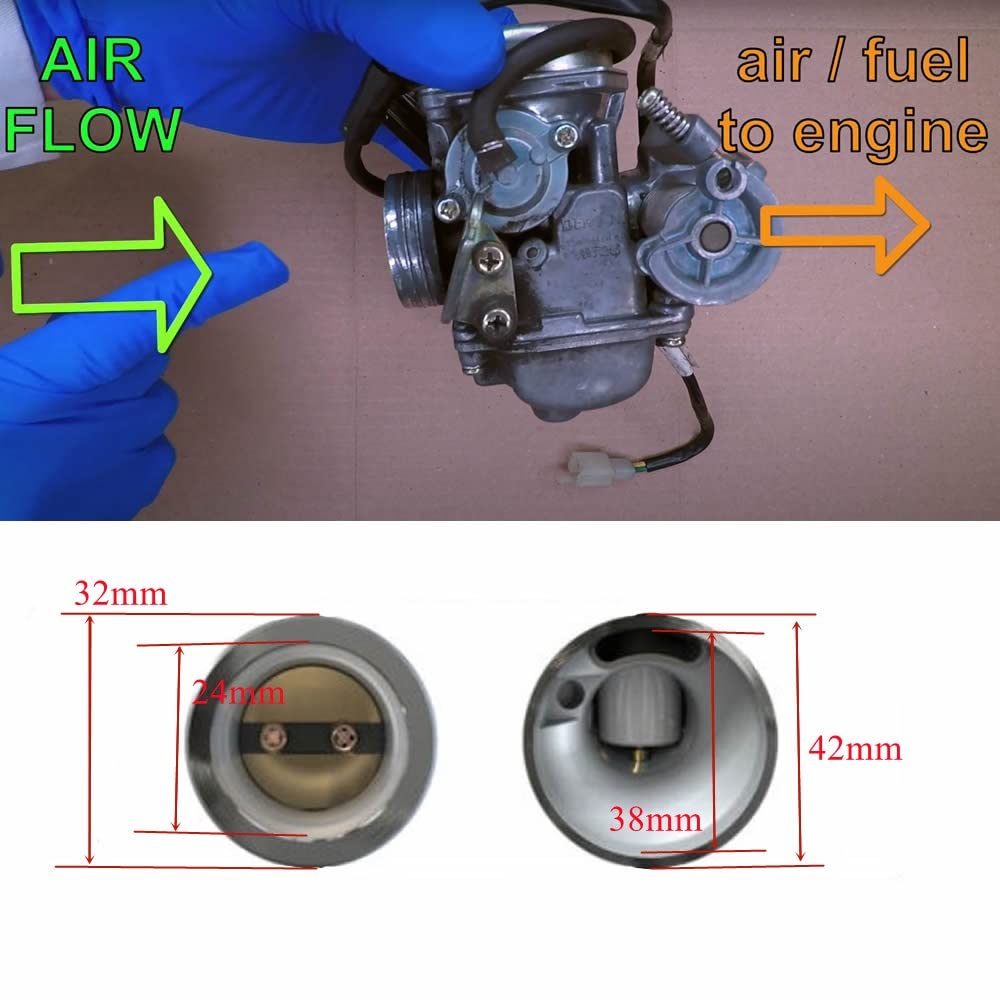 Carburador Carburador PD24J QMJ157 De 24 Mm para Motor De Ciclomotor para GY6 De 4 Tiempos 125cc 150cc ATV Go Kart Conjunto Carburador