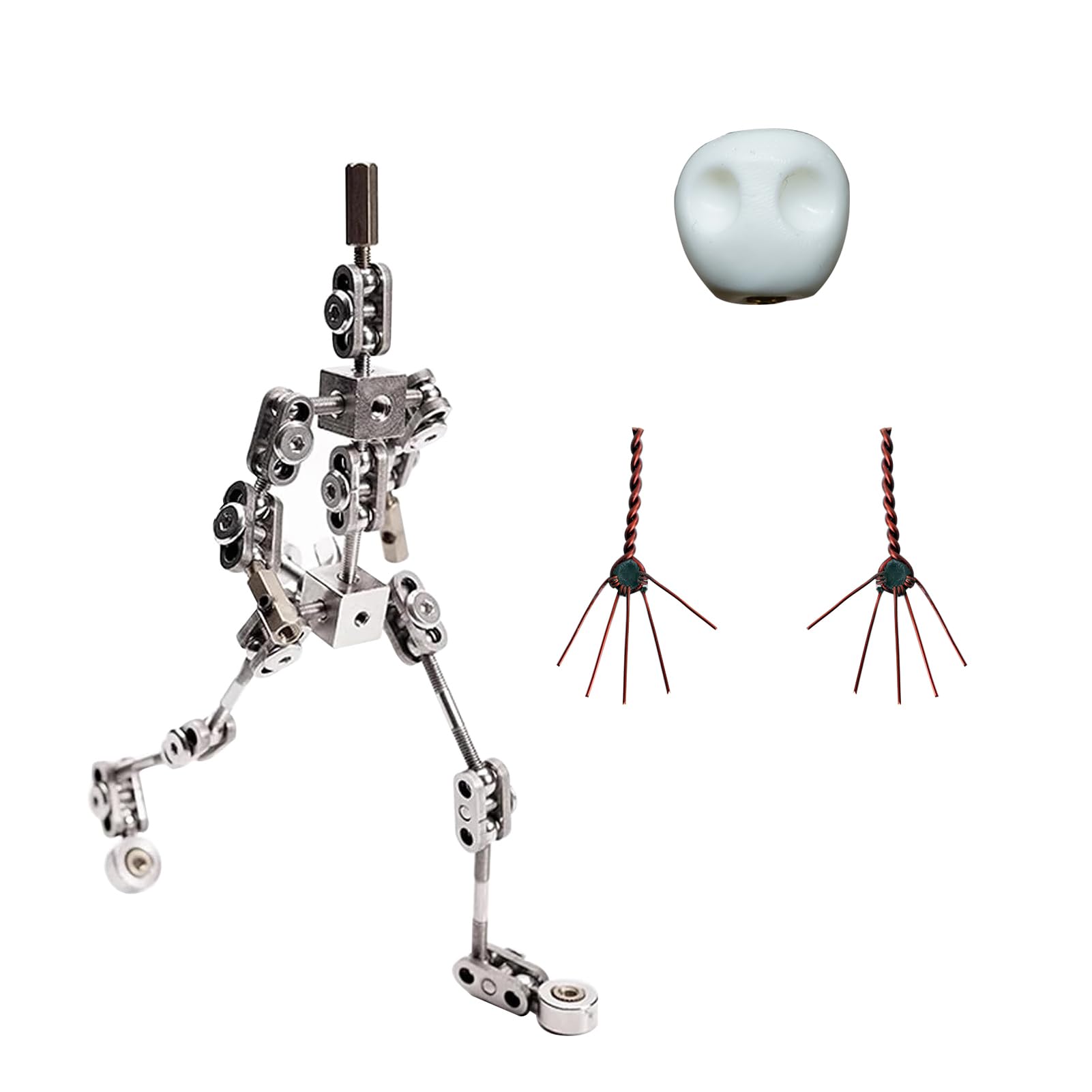 Zestawy armatury poklatkowej do studia DIY, lalka do animacji ze stali nierdzewnej, metalowa figurka marionetki do tworzenia postaci, przegubowy humanoidalny szkielet,15CM