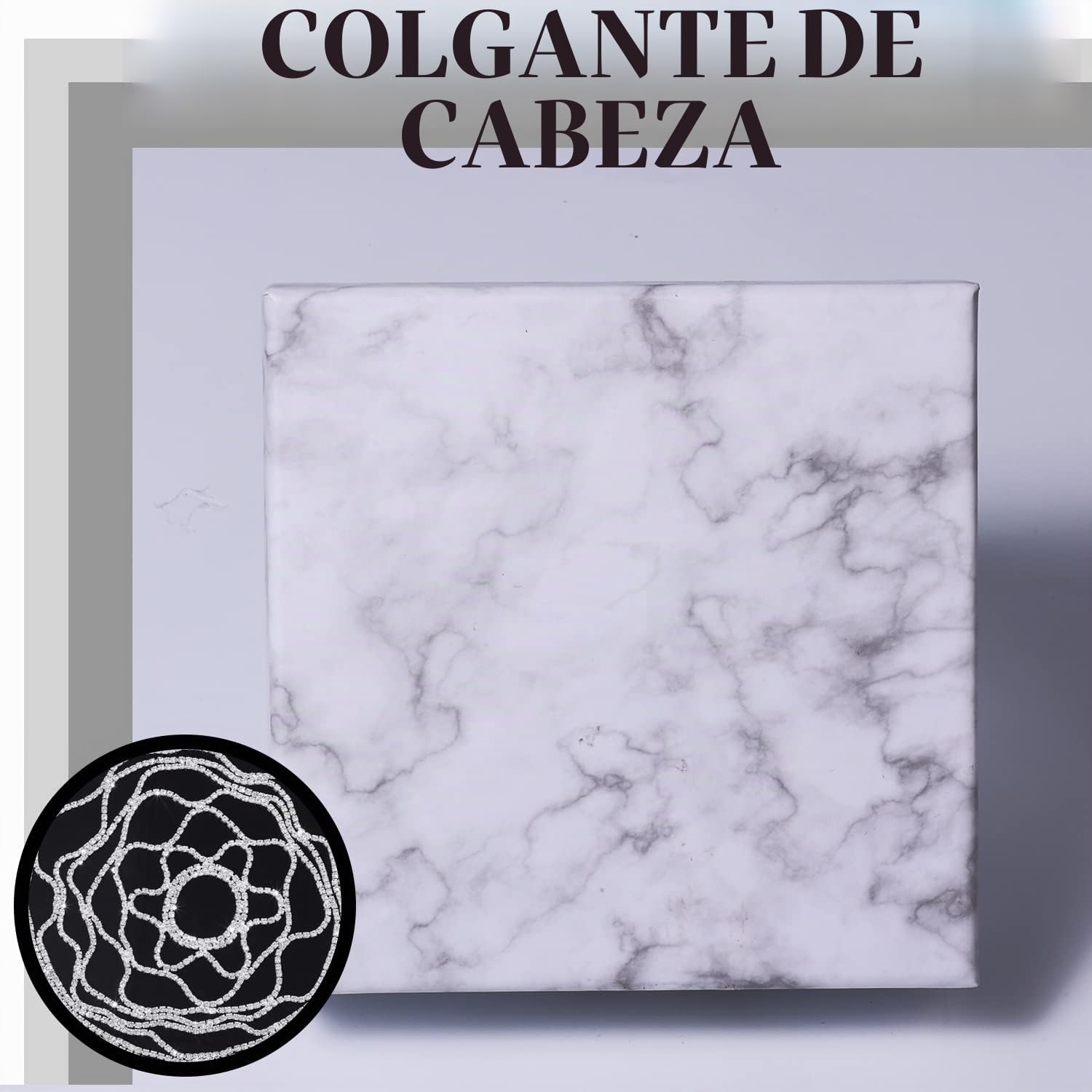 KINBOM Tocado Brillante Joyería de Plata con Cristal - Accesorios Mujer Boho Cadena Malla