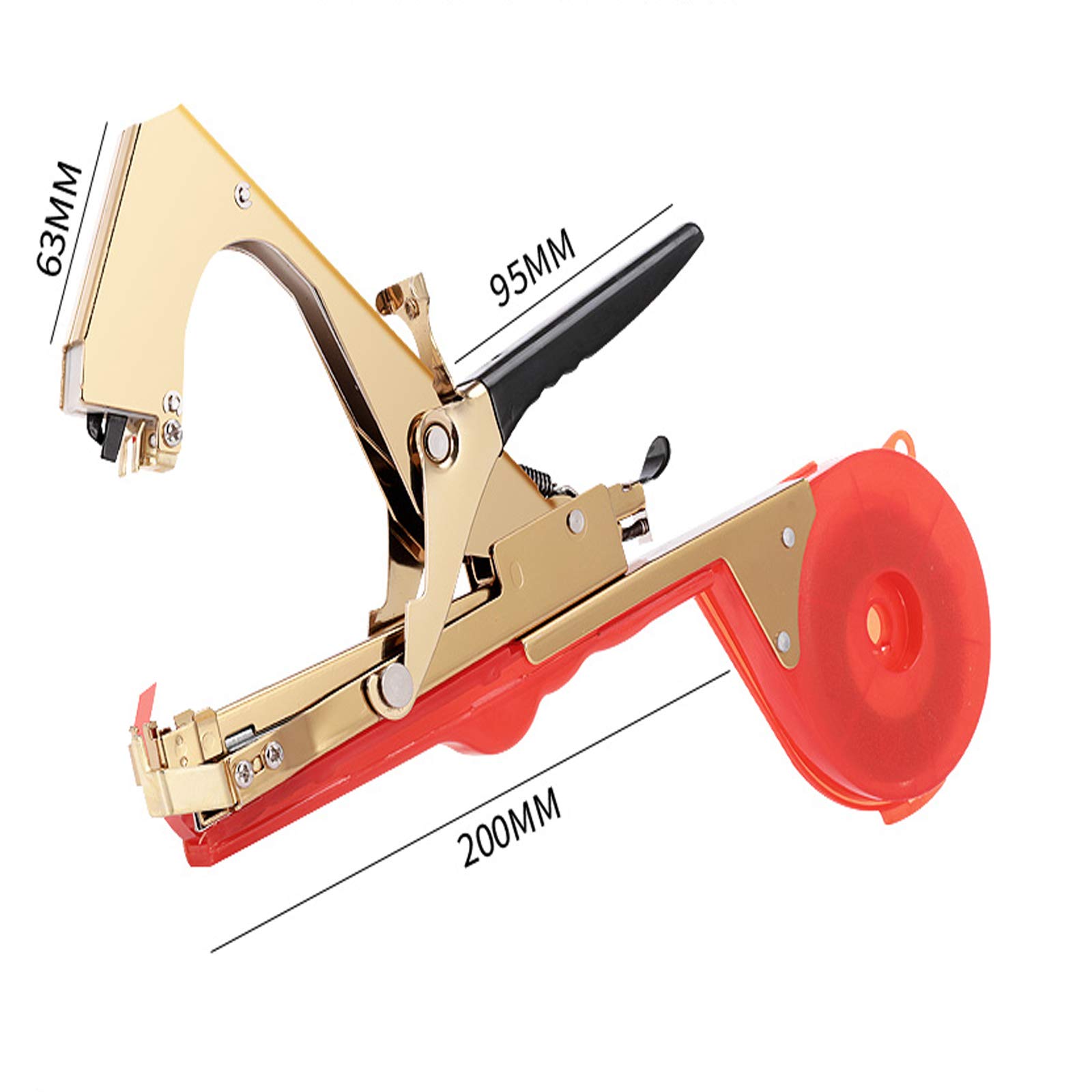 Planta Mano Atar La Máquina Jardín Tape Tool, Profesional Agricola Vid Atar Cinta Máquina para Atar Ramas de Planta, para Atadora de Tomates Vegetales Viña, con 40 rollos de Cinta y 2 paquete de Grapa