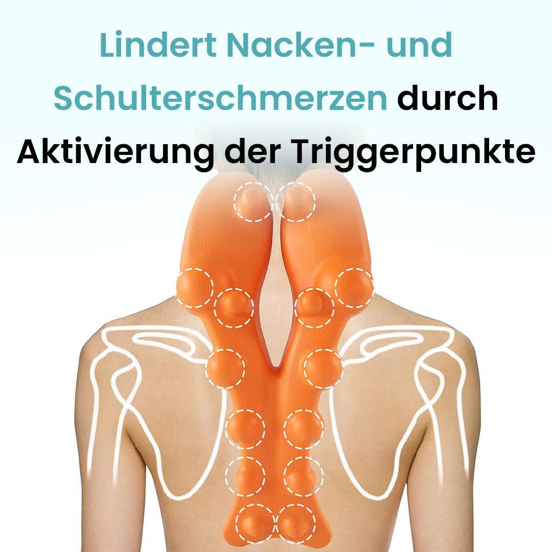 MEIION TheraPoint-Triggerpunkt-Massagegerät Original Rückenstrecker Align Nacken-Kissen für Nacken- und Schulterentspannung, Oberer Rücken Massagepunkt, TMJ Schmerzlinderung, Halswirbel