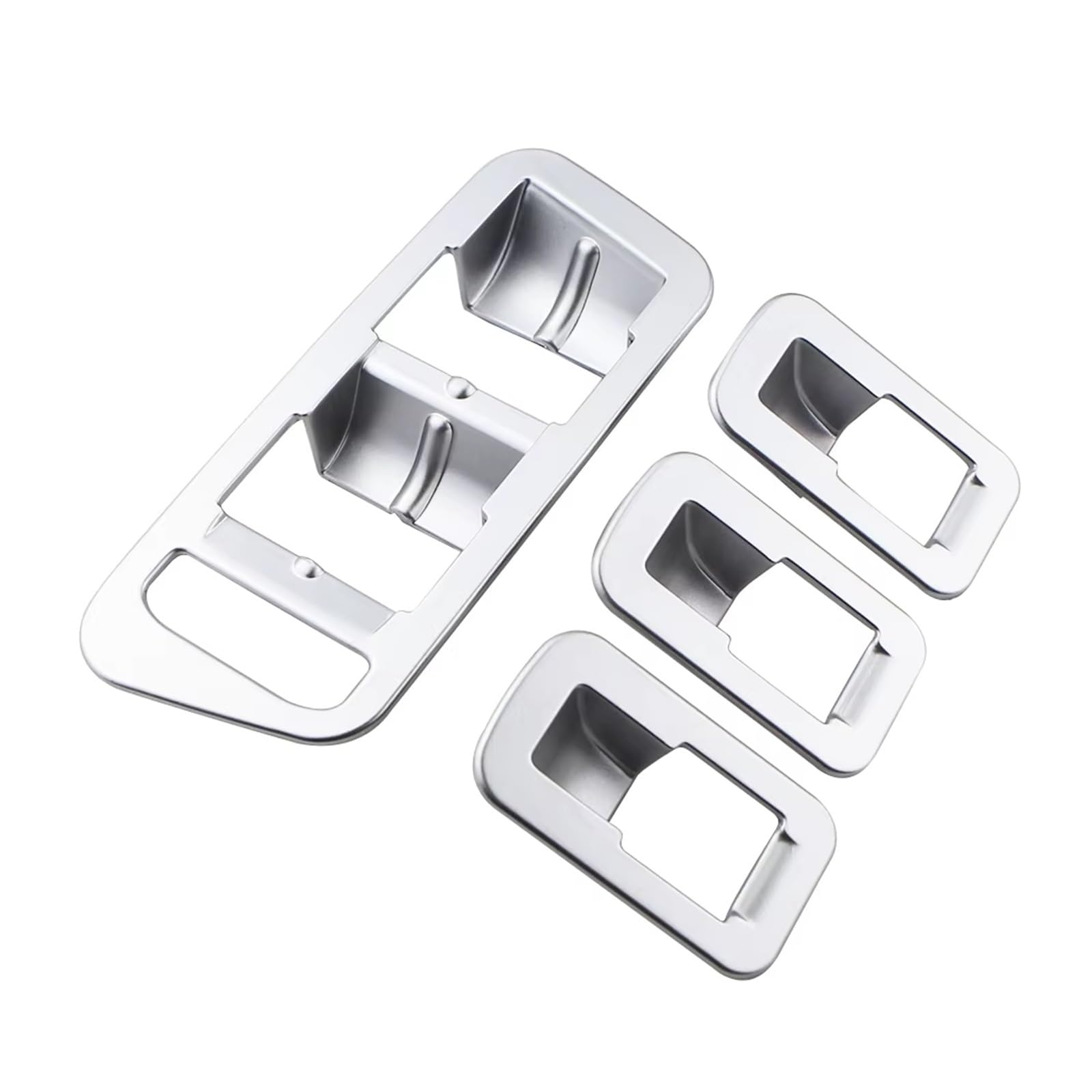 for VW for Golf 7 for GTI R for GTE for GTD MK7 2013-2017 LHD Car Window Lift Button Panel Cover Sticker Car Interior Mouldings(Matte Silver)