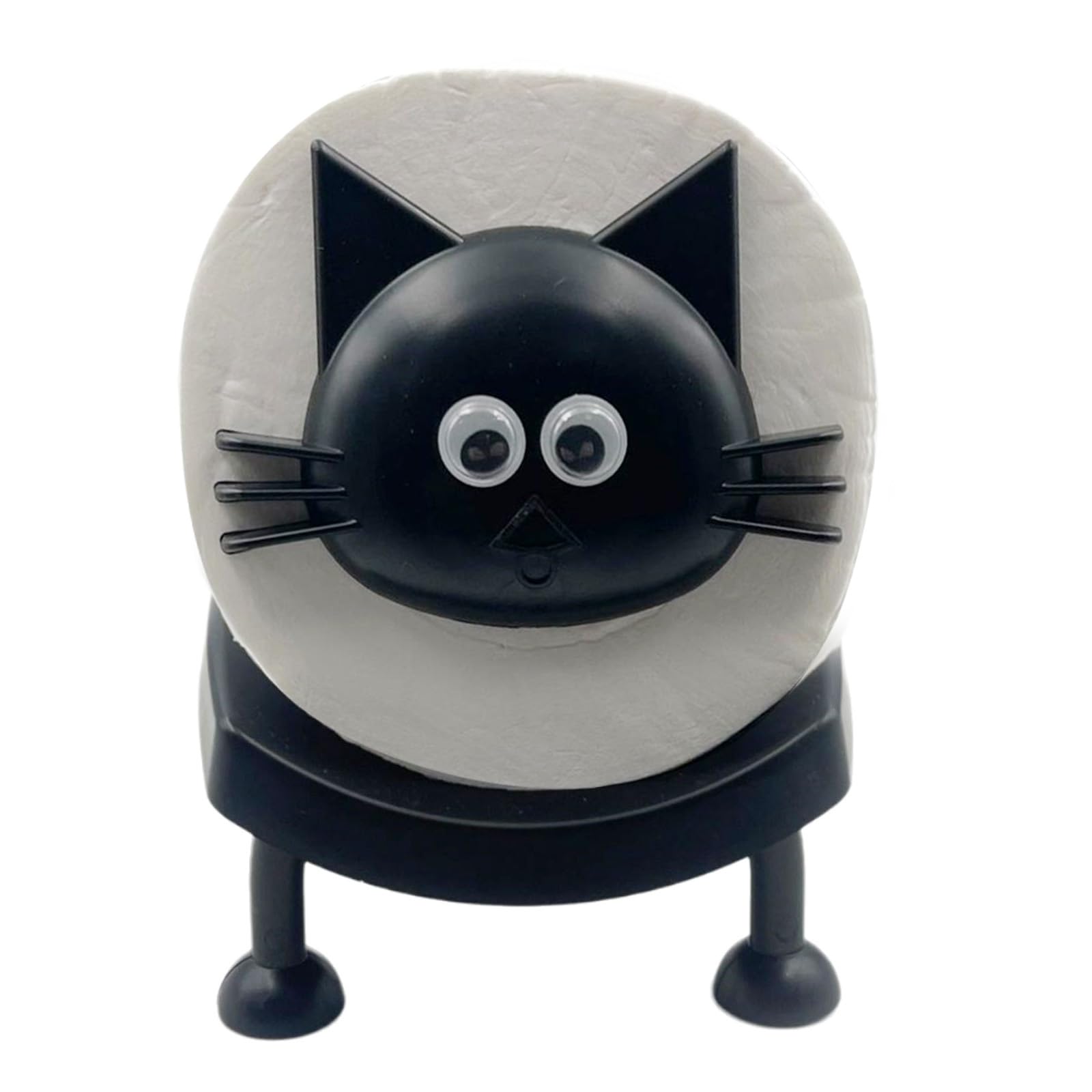 Playful Cow/Cats Tissue Box Holder Space Saving and Decorative Toilet Roll Organiser Easy Assembly Paper Towel Rack Novelty Tissue Dispenser