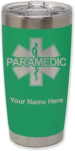 Vista 56 de LaserGram 20oz Vacuum Insulated Tumbler Mug, Paramedic, Personalized Engraving Included (Coral)