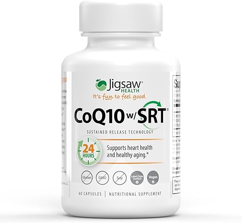 Jigsaw Health CoQ10 con SRT, tecnología de liberación sostenida, 60 unidades
