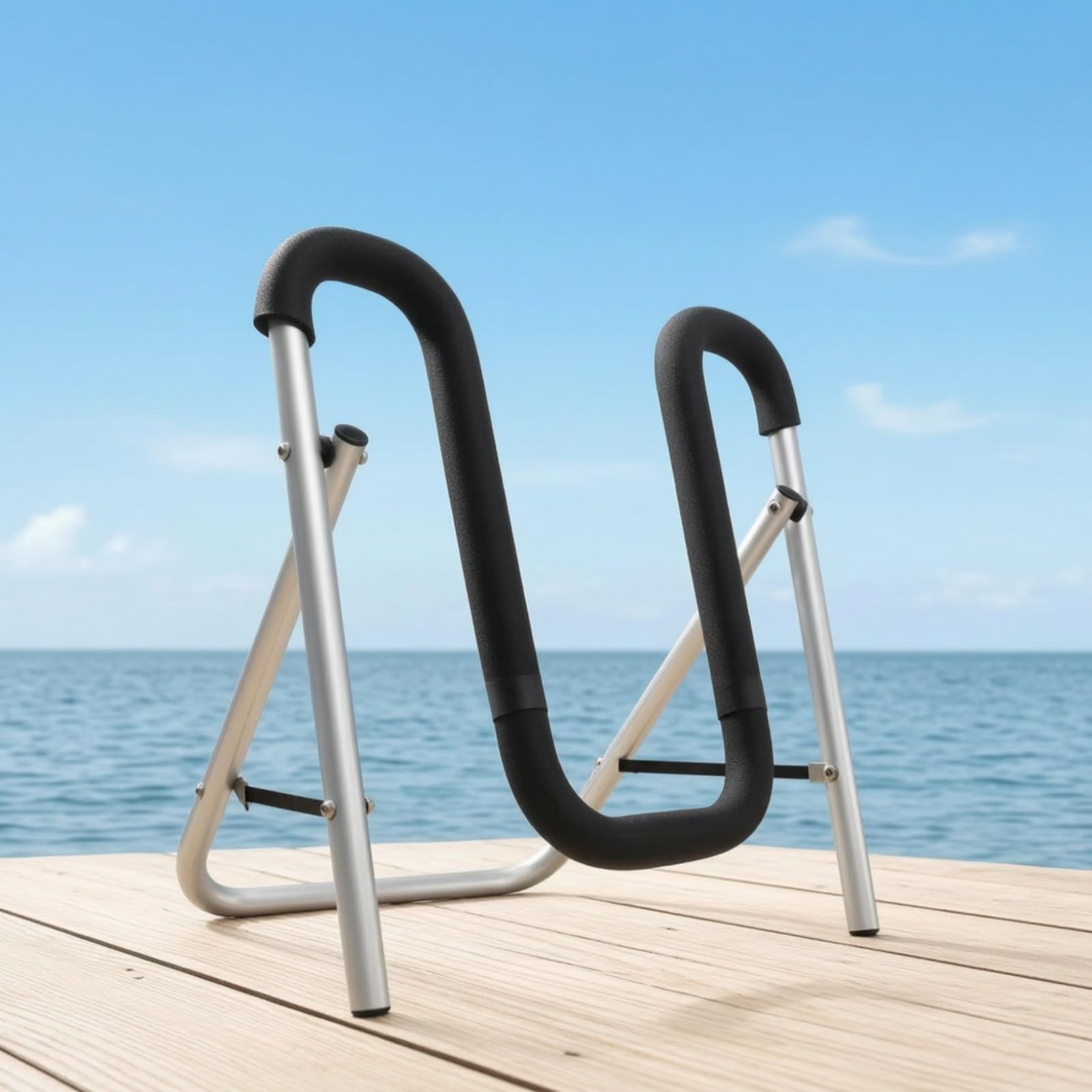 perfk Bastidor Almacenamiento para Kayak con Tubo Acero Resistente y Acolchado Grueso EVA Acuado para Colgar en Cobertizo O Exterior, Style to 2