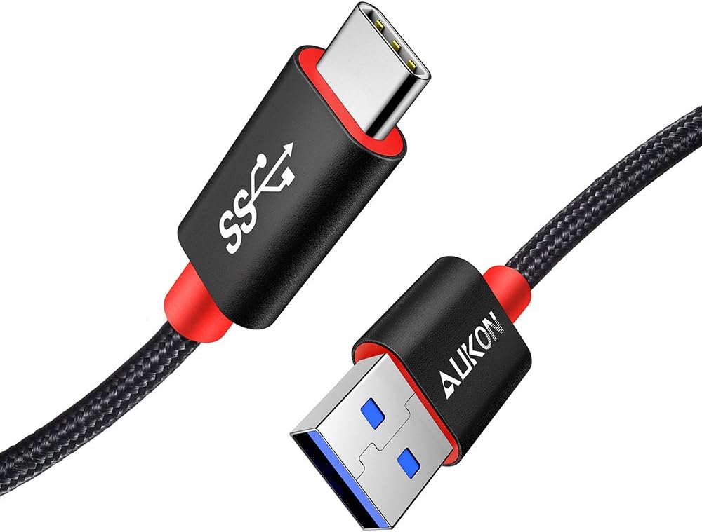 USB Type C Cable, 3.3FT USB A 3.0 to USB C Fast Charger Silk Braided USB C Cable Compatible Samsung Galaxy S9 S8 Plus Note 9 8,Moto Z Z2,LG V30 V20 G5,Google Pixel XL,USB C Devices (Black)