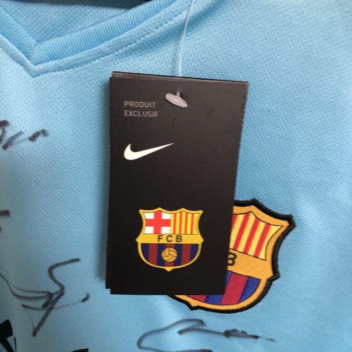 バルセロナ直筆 マルチ サインユニフォームメッシ証明書付messi