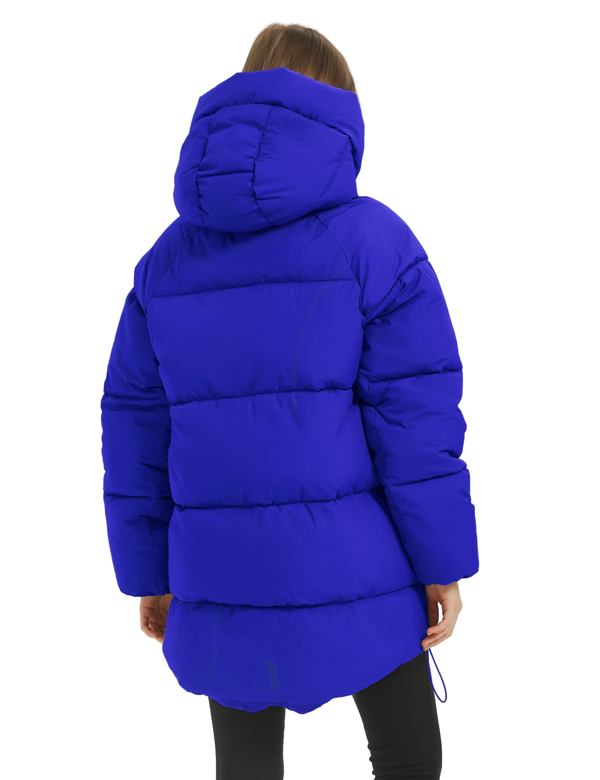 Abrigos De Mujer Ladies Fur Hooded Padded Quilted Puffer Long