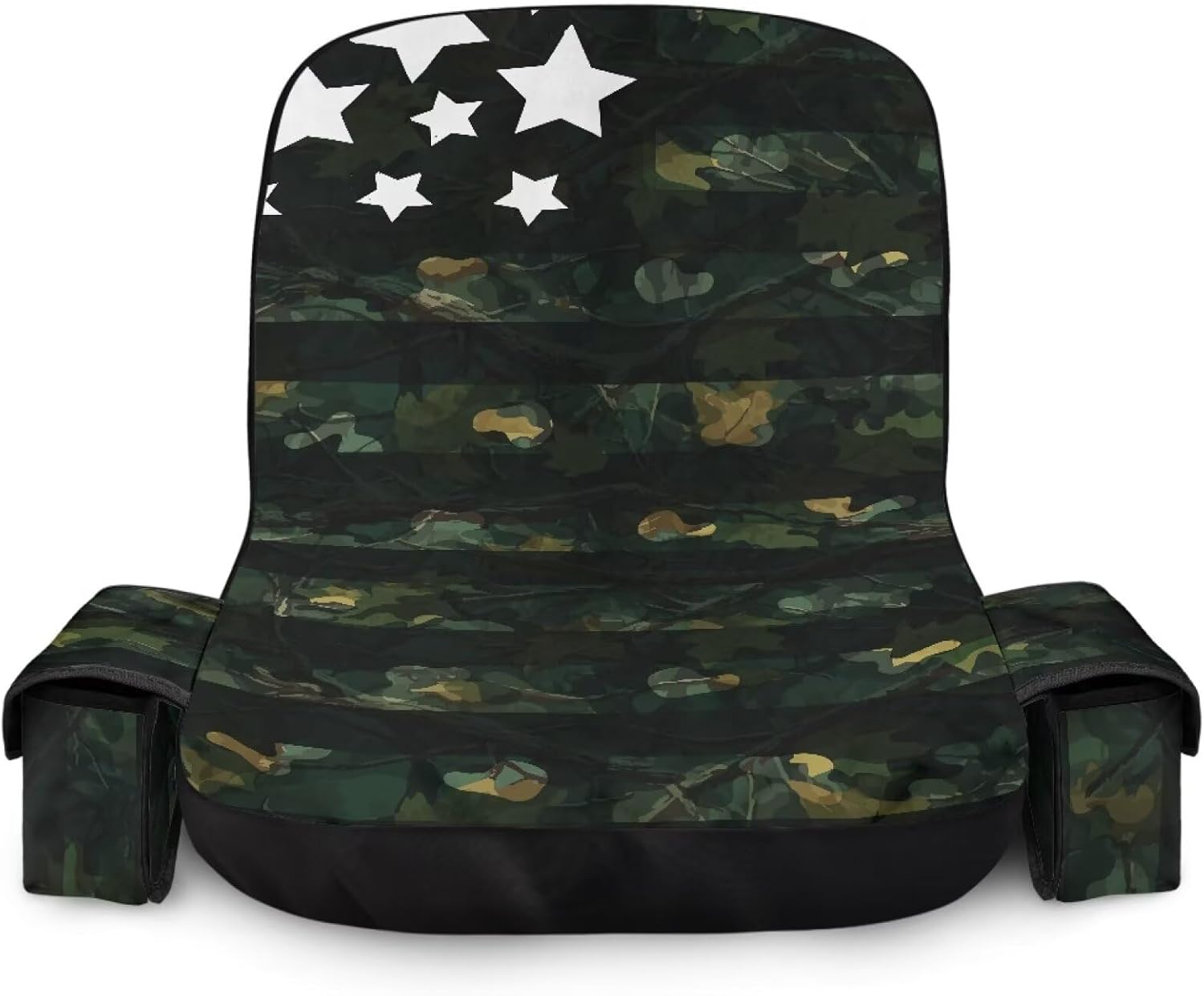 Bulopur 4th of July Flag Riding Mower Seat Cover Easy to Install Without Headrest Tractor Seat Cloth Cover Compatible with Craftsman Cub Cadet Kubota