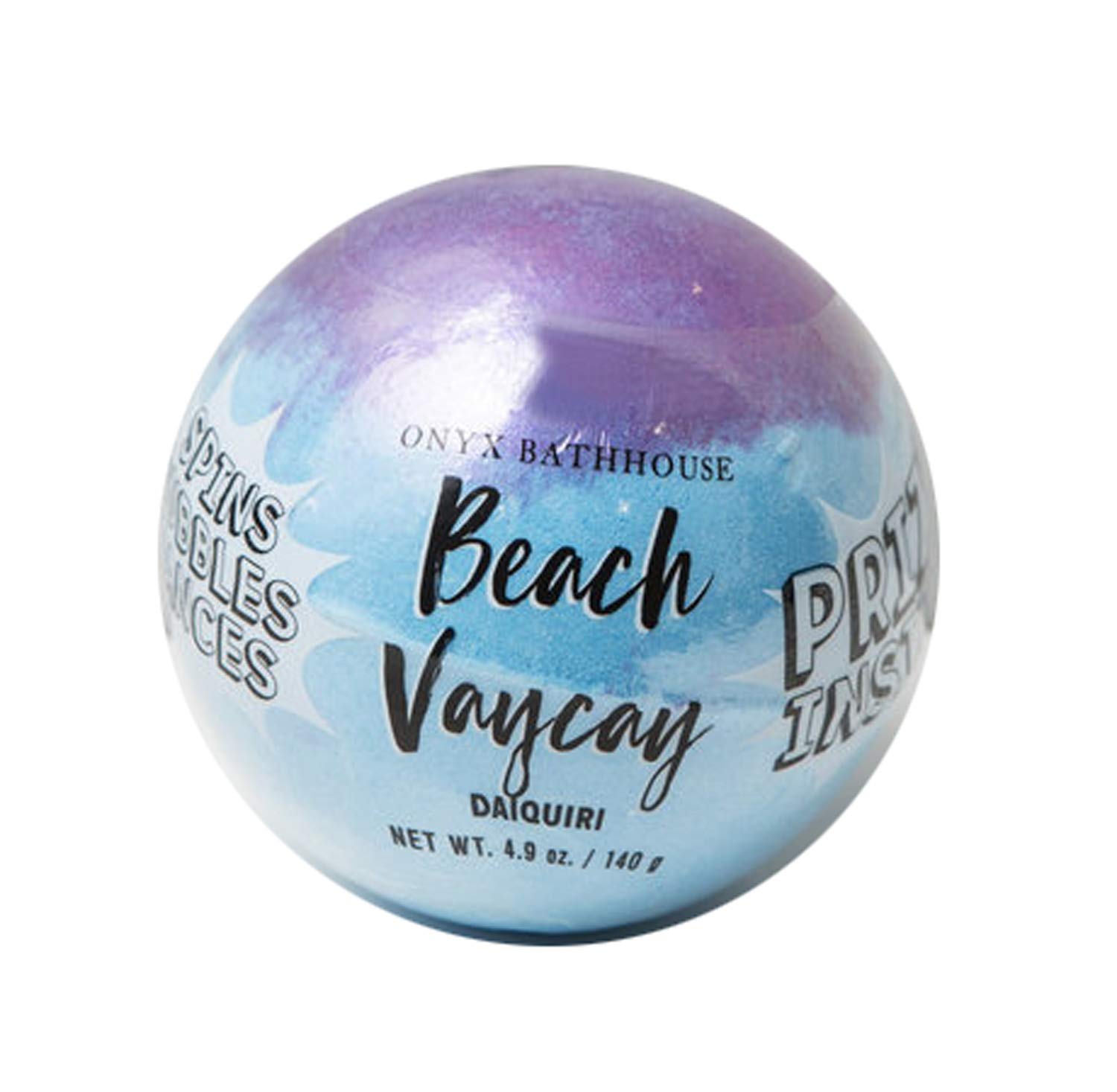 Onyx Bathhouse Beach Vaycay Bath Bombs 4.9 Oz! Fresh Island Daiquiri Scented Bath Bomb! Adult Surprise Bath Bombs! Bright Pink Bath Bomb With Prize Inside! Choose Your Bath Bomb! (Beach Vaycay)