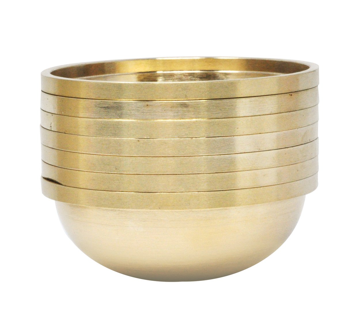 Brass Copper Offering Bowl Set of 7 Tibetan Buddhist Alar Supplies for Meditation Yoga Burning Incense Ritual Smudging Decoration by Mudra Crafts 2.75