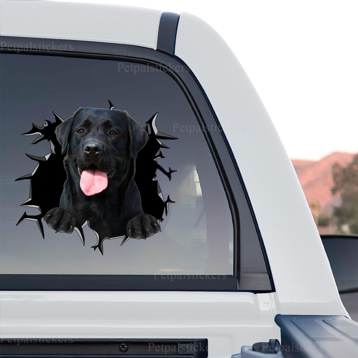 Cute Dog Stickers for Car Window Decals Waterproof Funny Sticker (Labrador Car Decal)