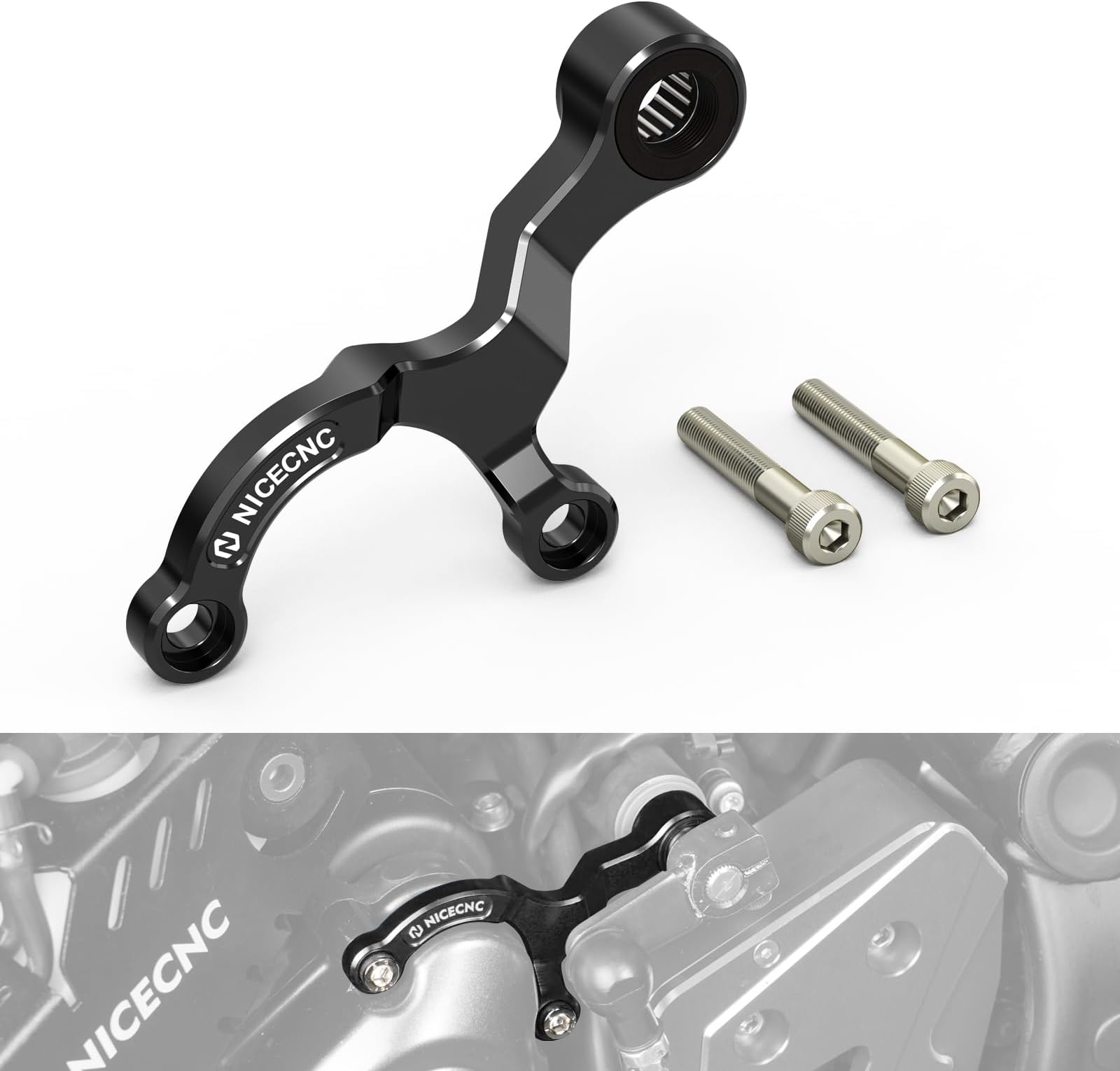 NICECNC Black Shift Stabilizer Gear Shift Support Compatible with Yamaha Tenere 700/XTZ700 2019-2024,Tenere 700 Rally Edition 2020-2024,Tenere 700 World Raid 2022,MT-07 2018-2023