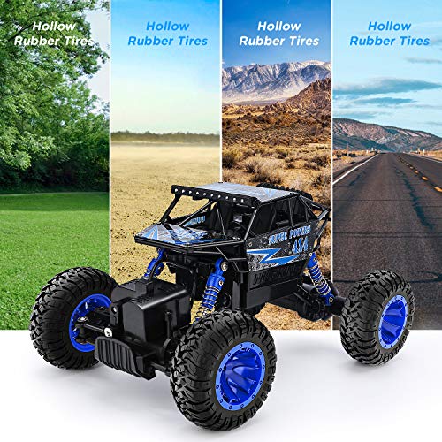 YEZI RC Car 1:18 Large Scale, 2.4Ghz All Terrain Waterproof Remote Control Truck with 2 Batteries,4x4 Electric Rapidly Off Road Car for, Remote Control Car for Kids Boys and Adults - Thumbnail 4