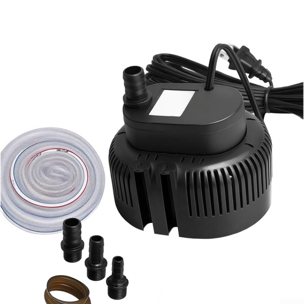 Bomba Piscina 75W Rápida Drenaje Agua Exterior Cable 7.6M Sumidero Jardín 850GPH(Black EU)