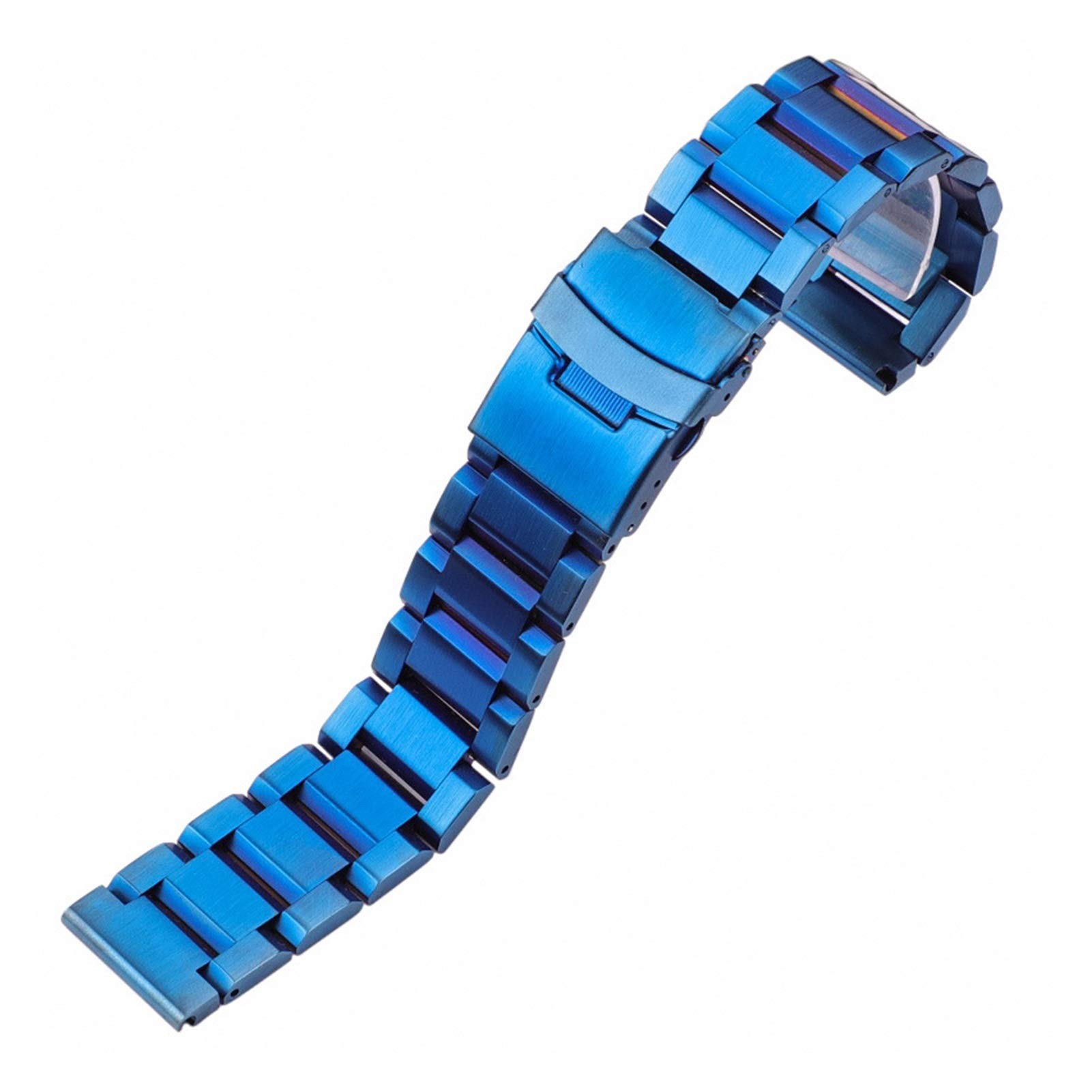 Correa de Reloj de Acero Inoxidable para Hombre, Correa de Reloj de 18mm, 20mm, 22mm y 24mm, Accesorios de Repuesto de Banda cepillada de Metal