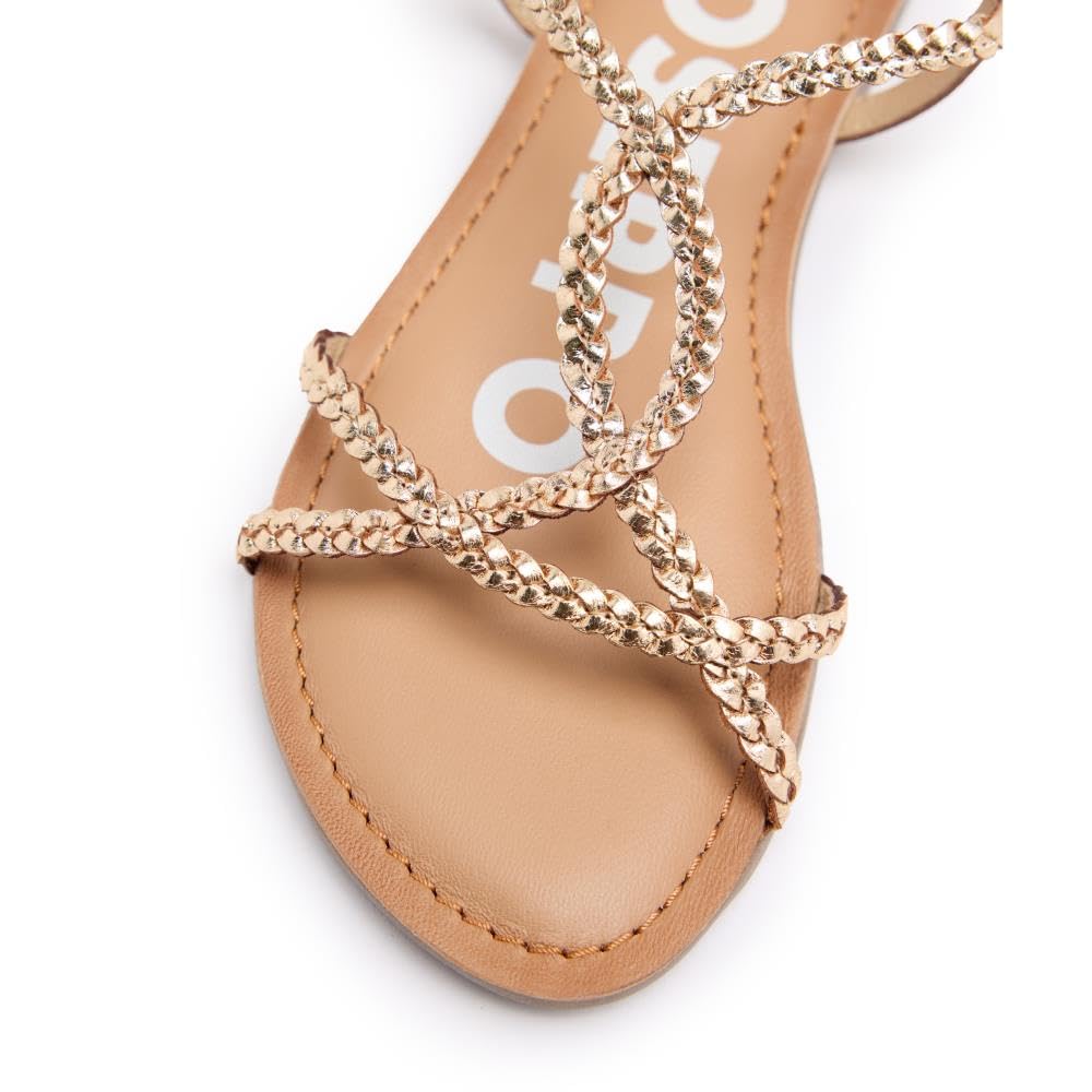 Sandali Bianchi con Strisce Sottili Intrecciate per Donna nioaque